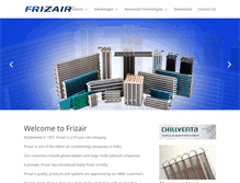 Tablet Screenshot of frizair.com